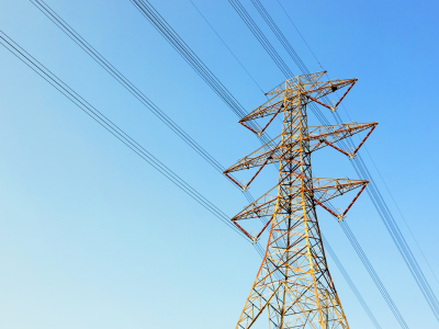 Pylon with blue sky