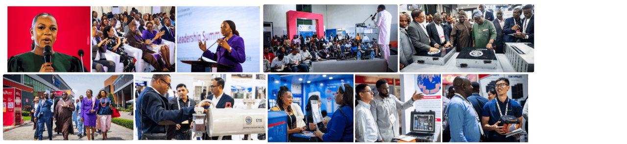 Image collage of Nigeria Energy show highlights, conference sessions, exhibition booths, and networking moments.