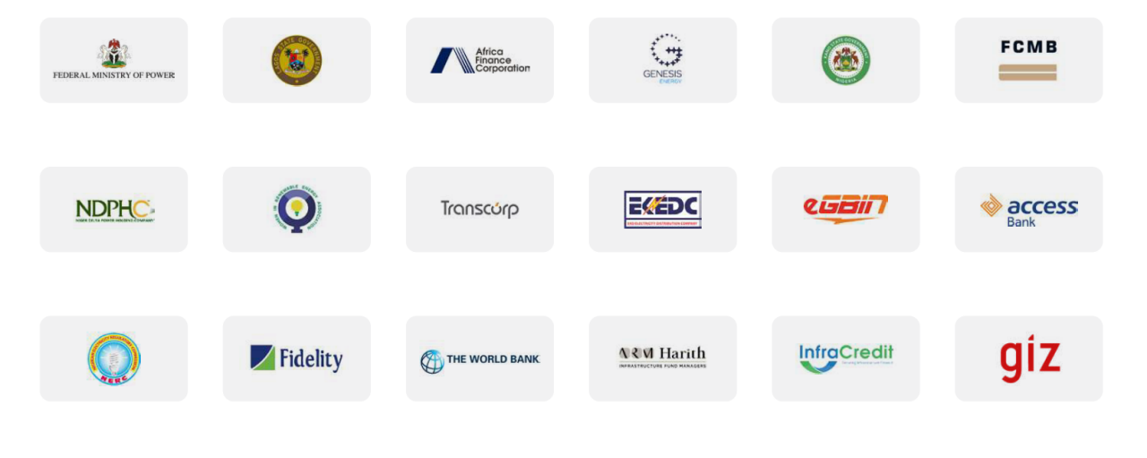 Company logos of attending organizations at Nigeria Energy.